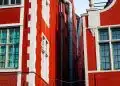 red and white painted concrete building